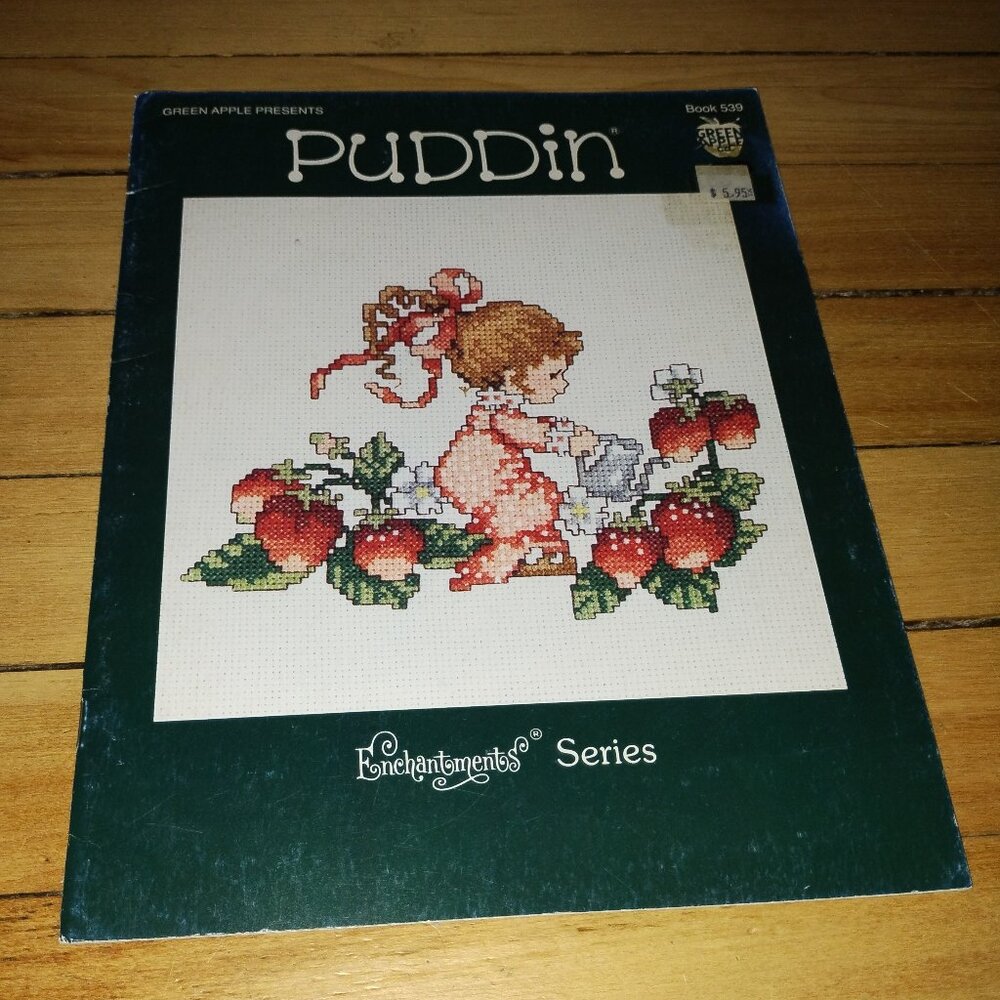 Puddin Counted Cross Stitch from Enchantments Series (Green Apple, 1982)
